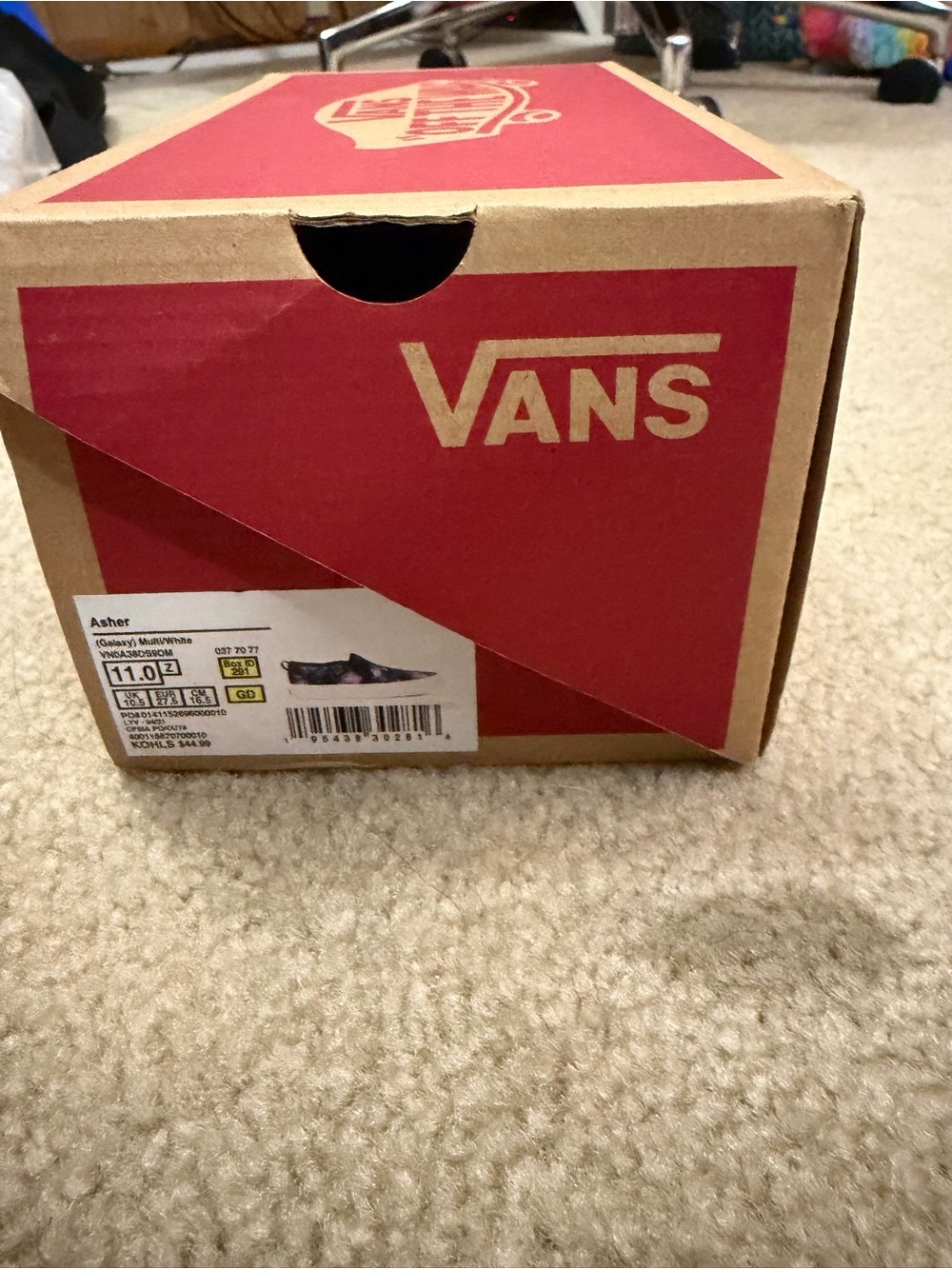 Vans Kids Sneaker Box galaxy print